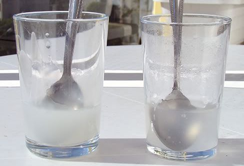 Растворы соли, соды и сахара